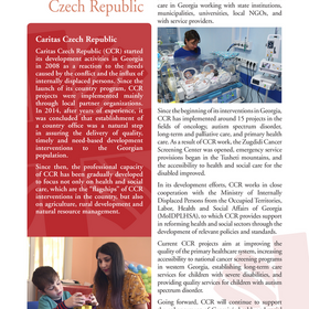 Information about the Caritas Czech Republic's Development Activities in Georgia since 2008