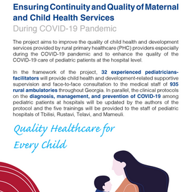 Ensuring continuity and quality of maternal and child health services during the COVID-19 pandemic